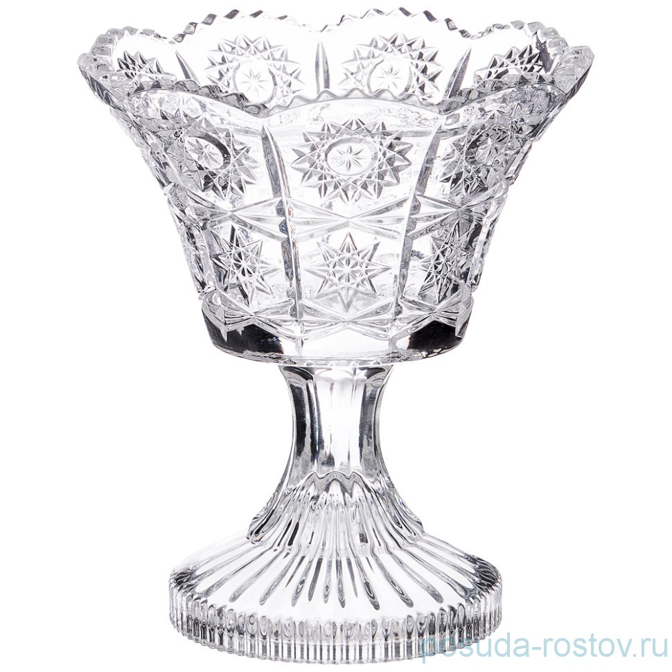 Конфетница 12 х 12 х 14 см н/н "Muza Crystal /Резная" / 193018