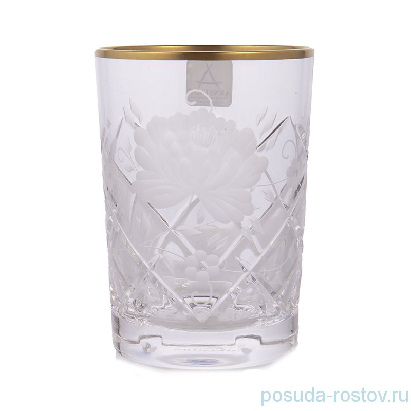 Стаканы для воды 180 мл 6 шт "Роза /Золотой кант" / 165261