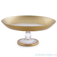 Блюдо 25 х 19 х 11 см овальное н/н среднее &quot;Piramit /Золото&quot; / 275658