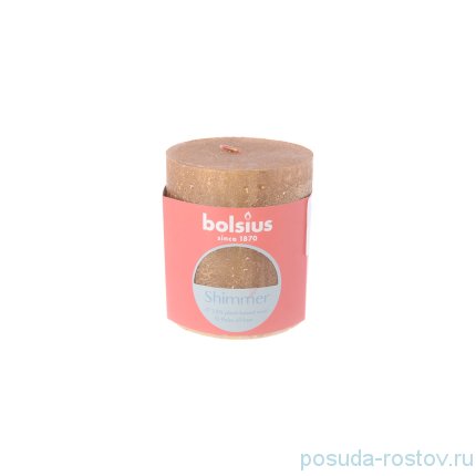 Свеча Рустик 8 х 6,8 см &quot;Christmas world /Золотая /Bolsius&quot; / 262586