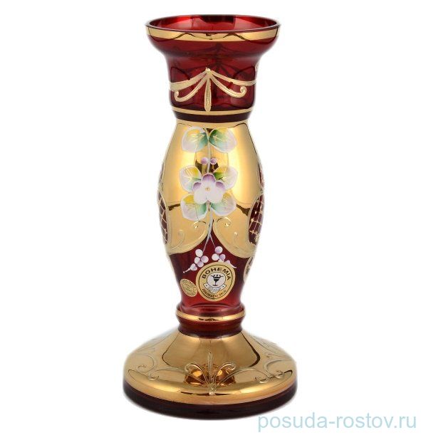 Подсвечник 20 см "Лепка красная /9481" E-V / 095959