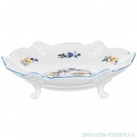 Конфетница 19,5 см Барбарина &quot;Соната /Цветы /Голубая кайма&quot; / 374015