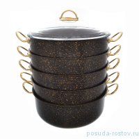 Мантоварка 30 см антипригарное покрытие чёрная &quot;Leydi /Repast&quot; / 236544