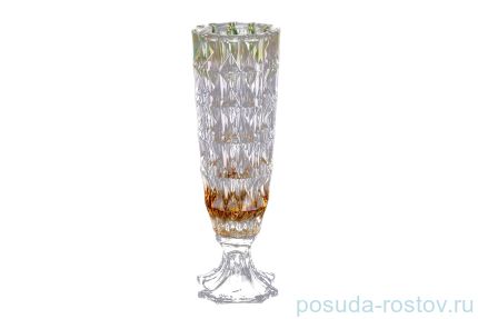 Ваза для цветов 33 см н/н &quot;Диаманд /Пикалино /янтарно-зелёная&quot; R-G / 124683