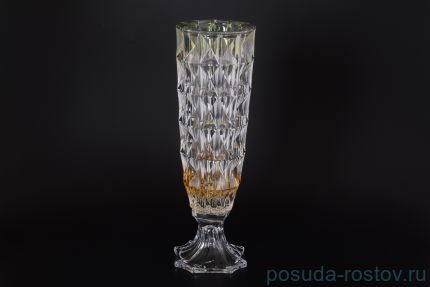 Ваза для цветов 33 см н/н &quot;Диаманд /Пикалино /янтарно-зелёная&quot; R-G / 124683