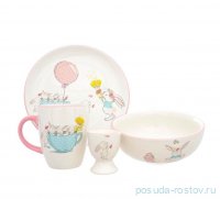 Детский набор 4 предмета розовый &quot;Funny Bunnies&quot; / 279990