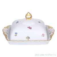 Маслёнка 250 г &quot;Офелия /3051 /Мелкие цветы /золото&quot; / 299091