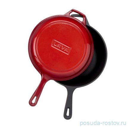 Сковорода 26 см с крышкой чугунная 2,9 л &quot;Lava /Combo /Red&quot; / 247973