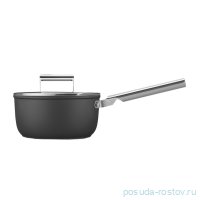 Сотейник 20 см с крышкой чёрный матовый 2,8 л  &quot;Стиль 50-х г.г.&quot; / 301043