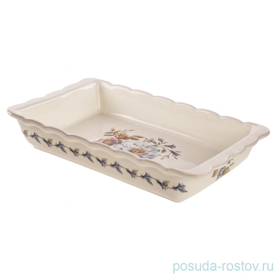 Блюдо для запекания 37 см прямоугольное "Artigianato ceramico /Весенние лепестки" / 171680