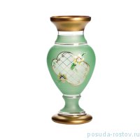 Ваза для цветов 32 см матово-зеленая &quot;Лепка&quot; / 197203