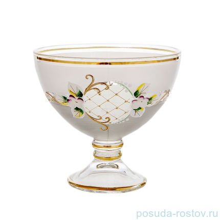 Креманка 12 см н/н &quot;Далия /Лепка матовоая/ бело-серая&quot; / 067962