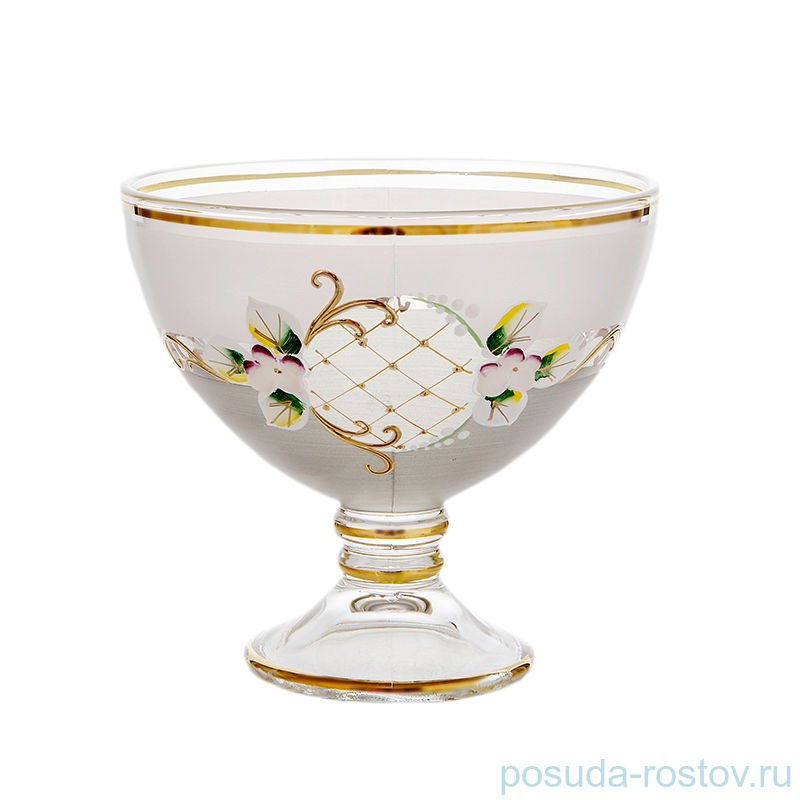 Креманка 12 см н/н "Далия /Лепка матовоая/ бело-серая" / 067962
