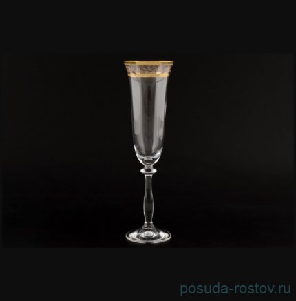 Бокалы для шампанского 190 мл 6 шт &quot;Анжела /Золотые листики&quot; / 054667