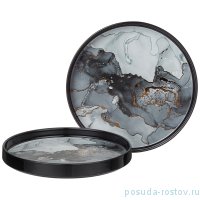 Набор тарелок 20,5 см 2 шт чёрные &quot;Moon art&quot; / 271111