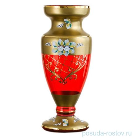 Ваза для цветов 40 см &quot;Лепка красная /с золотом&quot; / 036739