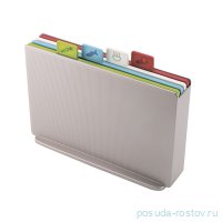 Набор разделочных досок 20 х 30 см 4 шт на подставке серебристый &quot;Index Regular&quot; / 273682