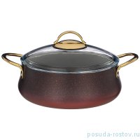 Сотейник 24 х 8 см со стеклянной крышкой 2,9 л &quot;Agness /Vulcano&quot; / 230295
