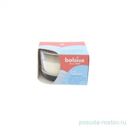 Свеча ароматическая 5 х 8 см в стекле &quot;Хлопок /Bolsius&quot; / 257249