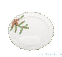 Поднос 41 х 34 см овальный &quot;Christmas world /Pinecone&quot; / 270993