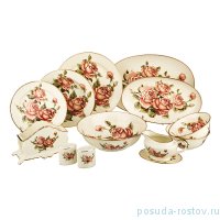 Столовый сервиз на 6 персон 28 предметов в сундуке &quot;Корейская Роза&quot;  / 187823