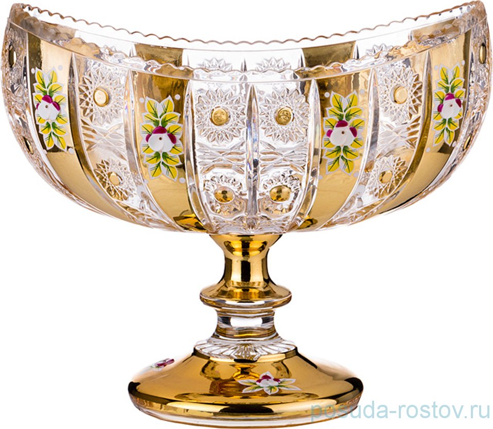 Фруктовница 26 х 22 см н/н Ладья "LEFARD GOLD GLASS"  / 187597