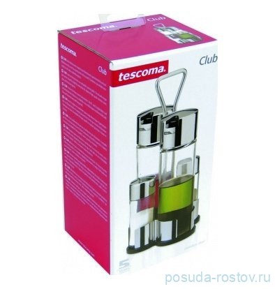 Набор для специй (масло, уксус, соль, перец) на подставке &quot;Tescoma /CLUB&quot; / 141931
