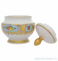 Сахарница 300 мл &quot;Вена /Розочки на голубом /с золотом&quot; / 327920