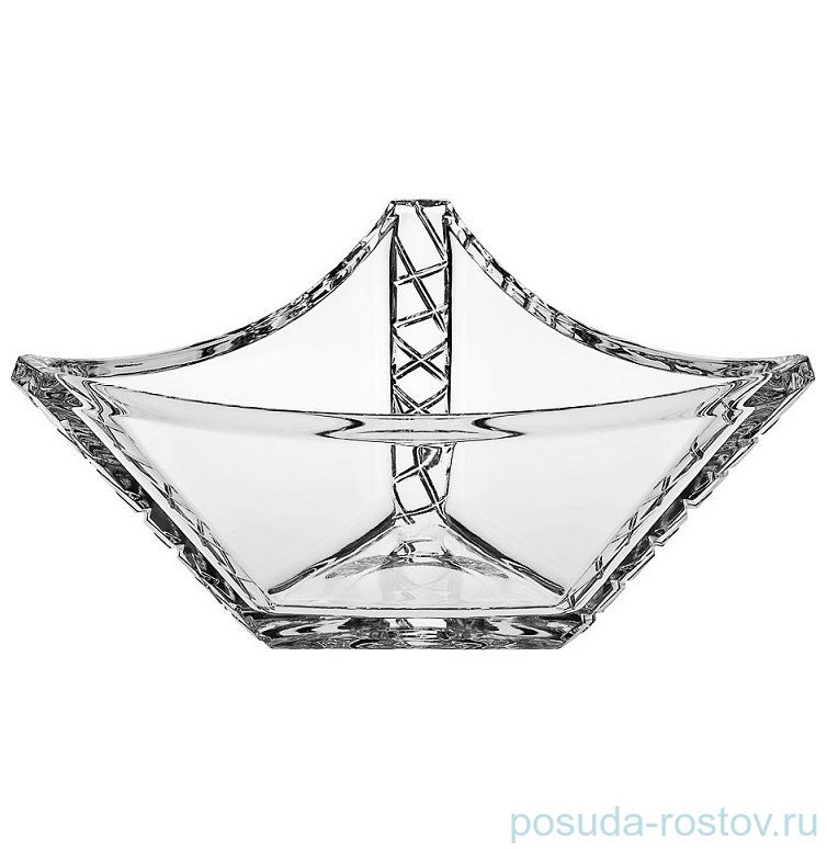 Ваза для фруктов 33 см треугольная "Glamour Ice" / 104269