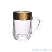 Набор кружек 300 мл 6 шт &quot;Матовая полоса /золото&quot; AS Crystal / 273221