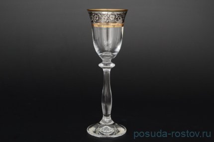 Рюмки 60 мл 6 шт &quot;Анжела /Цветочный узор на платине&quot; / 005195