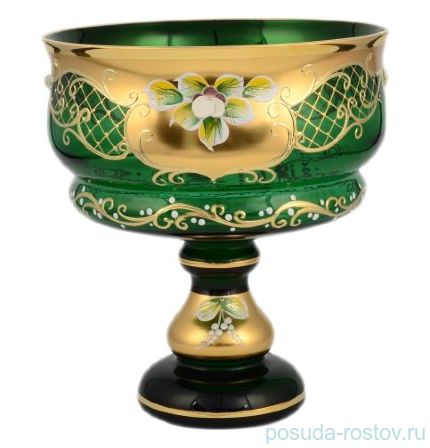 Конфетница 20 см н/н зеленая &quot;Лепка сеточка /И-В&quot; / 096702