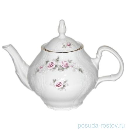 Заварочный чайник 1,2 л с дырочками (внутри) &quot;Бернадотт /Серая роза /золото&quot; / 114160