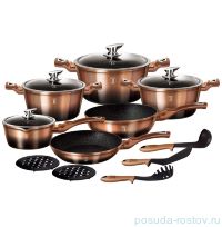 Набор посуды 15 предметов &quot;Rosegold Noir Metallic Line&quot; / 147724