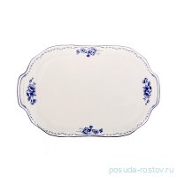 Поднос 23 х 15 см прямоугольный &quot;Бернадотт /Синие розы&quot; / 085877