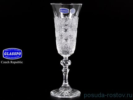 Бокалы для шампанского 150 мл 6 шт &quot;Лаура /Хрусталь резной&quot; / 006649