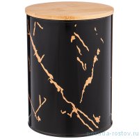 Емкость для сыпучих продуктов 11 х 15 см чёрная Сахар 1,3 л &quot;Fantasy&quot; / 252389