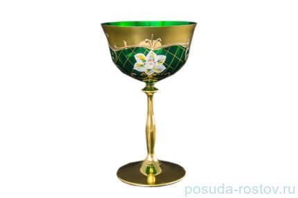 Креманки/мартинки 280 мл 6 шт &quot;Анжела /Лепка зелёная&quot; U-R / 030192