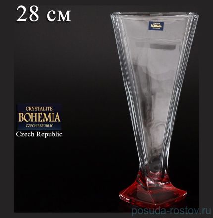 Ваза для цветов 28 см н/н &quot;Квадро /Красное дно&quot; / 080384