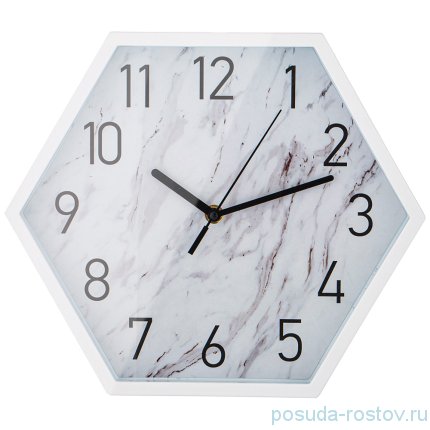Часы настенные 30 х 30 х 4,5 см белый &quot;MARBLE&quot; / 269670