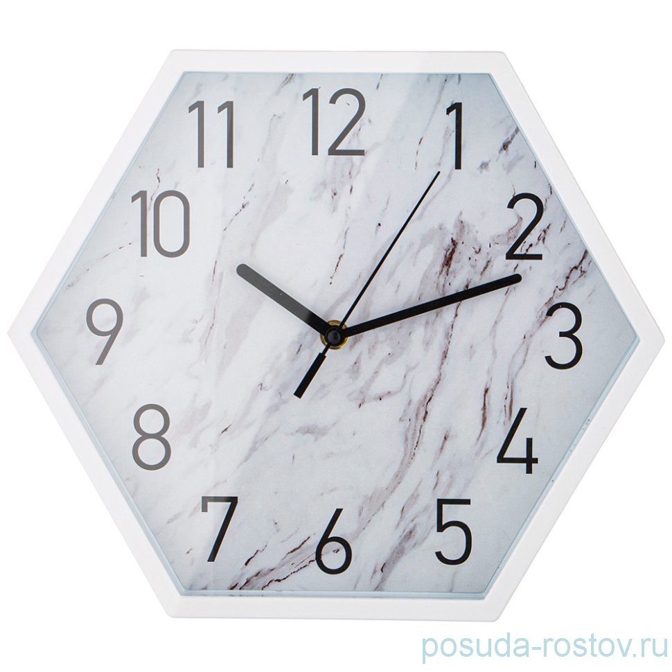 Часы настенные 30 х 30 х 4,5 см белый "MARBLE" / 269670