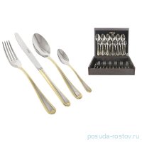 Столовые приборы 24 предмета на 6 персон &quot;Santorini Gold&quot; /в деревянной коробке / 262994