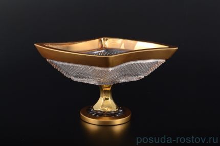 Конфетница 20 см н/н &quot;Sonne Crystal /Хрусталь с золотом&quot; / 099895