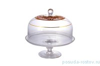 Тортница 30 см с крышкой н/н &quot;Timon /Розовая с золотом /660&quot; / 146664