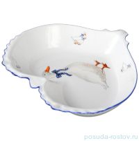 Салатник 22 см сердце &quot;Корона /Гуси&quot; / 042262