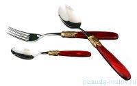 Столовые приборы 36 предметов &quot;Ischia Antique Gold /Bordeaux Steel&quot; / 114535