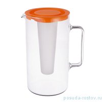 Кувшин для воды 2,5 л с оранжевой крышкой и ёмкостью для льда &quot;Simax /Без декора&quot;  / 201668