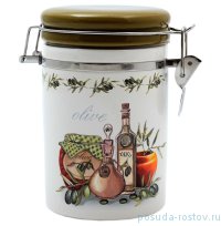 Банка для сыпучих продуктов 800 мл (12 х 10 х 17 см) &quot;Олива&quot; / 130107