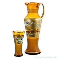 Набор для воды 7 предметов (кувшин + 6 стаканов по 250 мл) &quot;Лепка янтарь&quot; / 036354