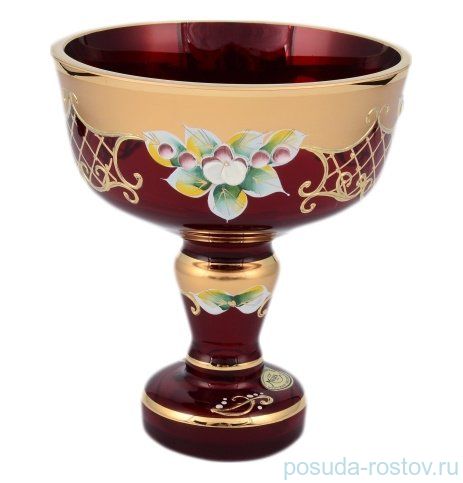 Конфетница 13 см н/н красная "Лепка" / 098293
